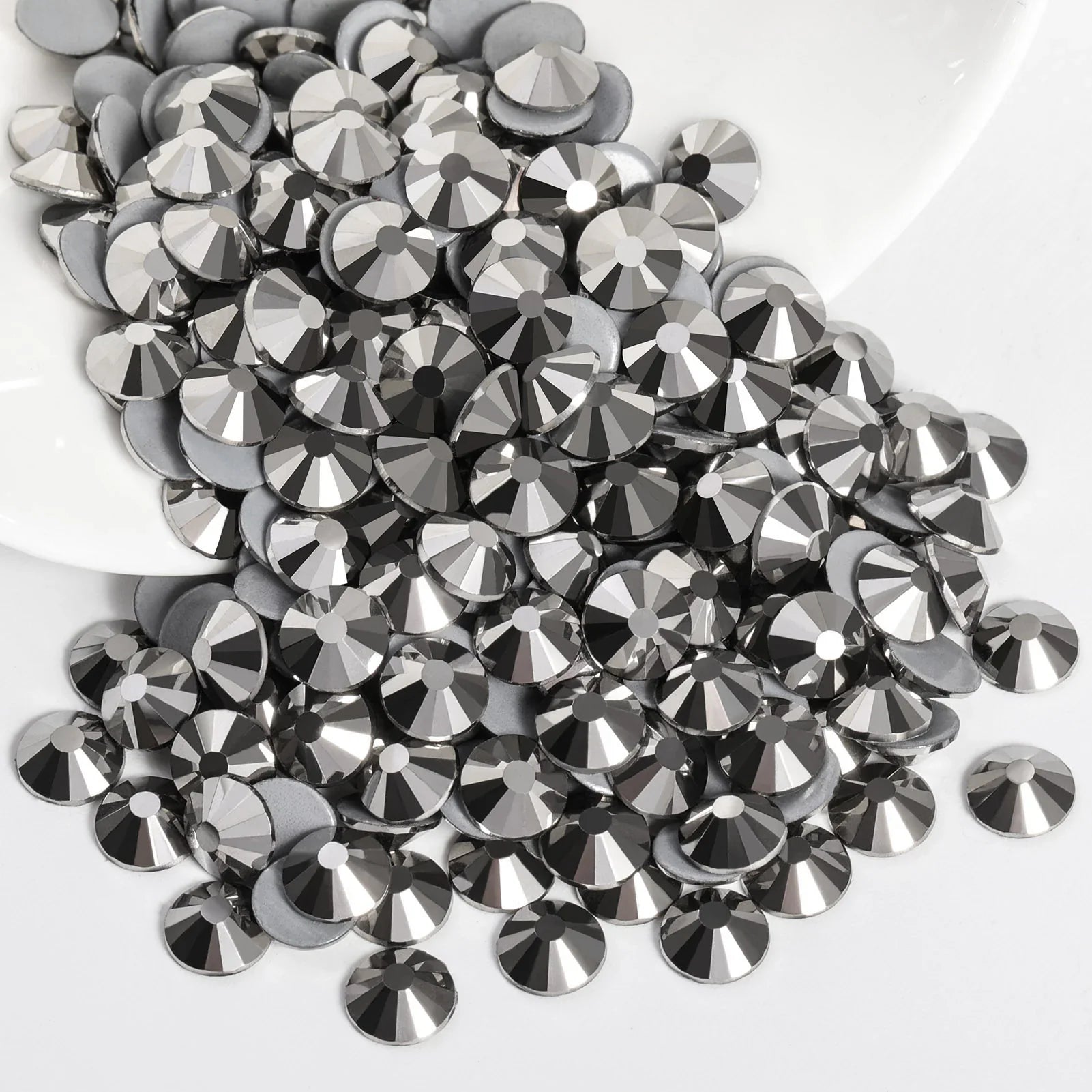 Hotfix Rhinestones, Crystal Rhinestones for Crafts Clothes DIY Decoration- Hematite - Image 2
