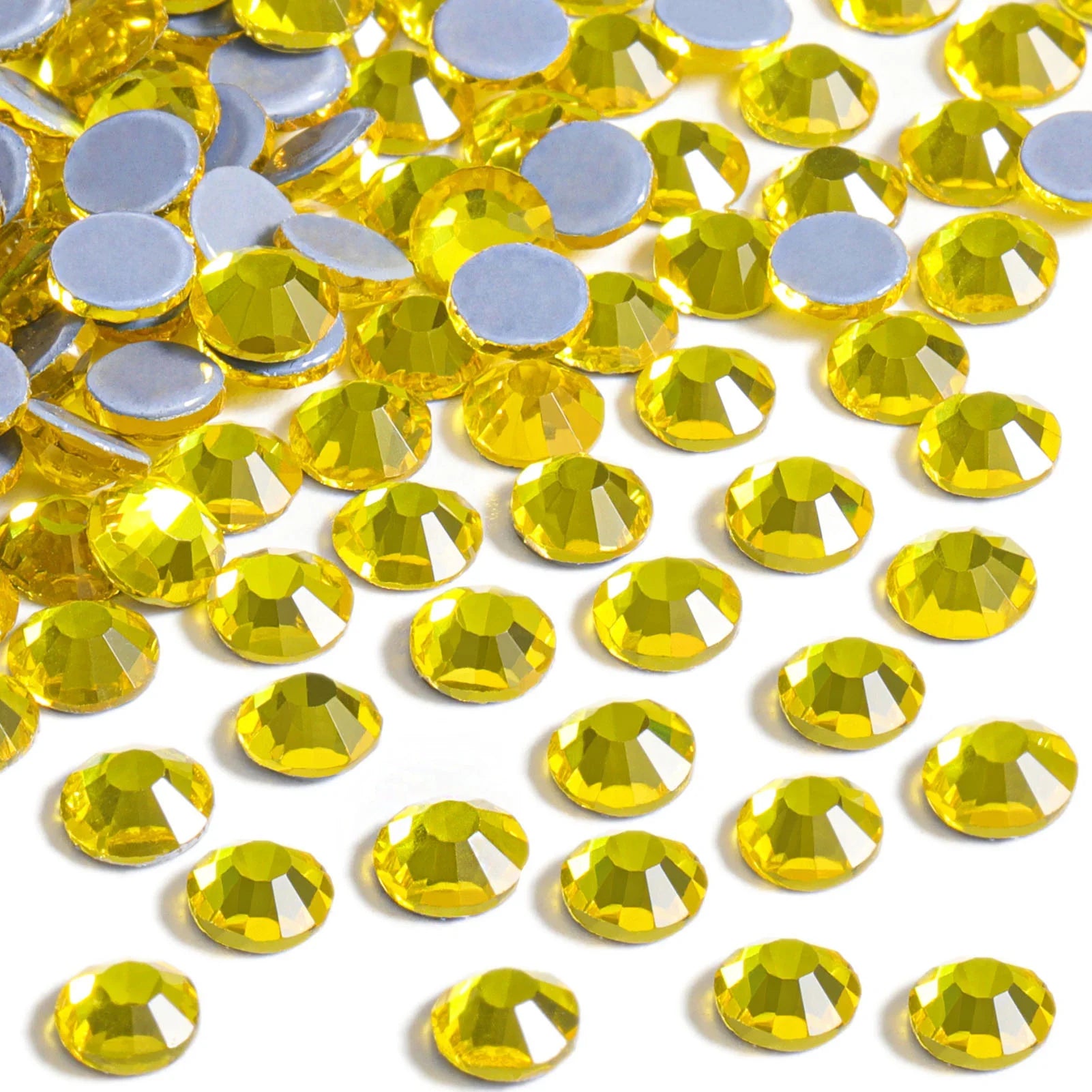 Hotfix Rhinestones, Crystal Rhinestones for Crafts Clothes DIY Decoration-Lemon Yellow - Image 2