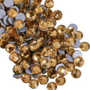 Hotfix Rhinestones, Crystal Rhinestones for Crafts Clothes DIY Decoration-Light Colorado Topaz