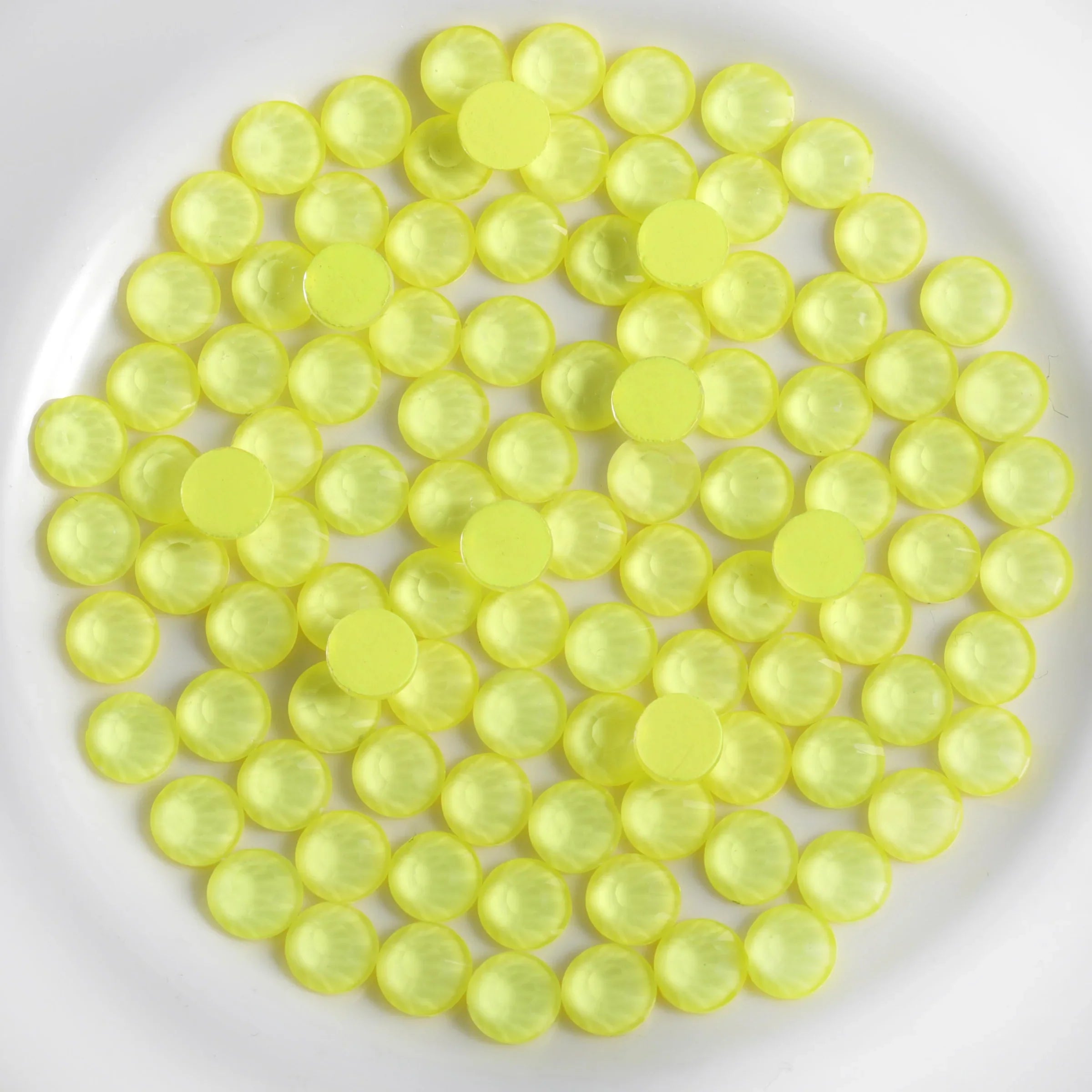 Flat Back Crystal Rhinestones Round Gems For Nail Art And Craft Glue Fix - Mocha Citrine - Image 2