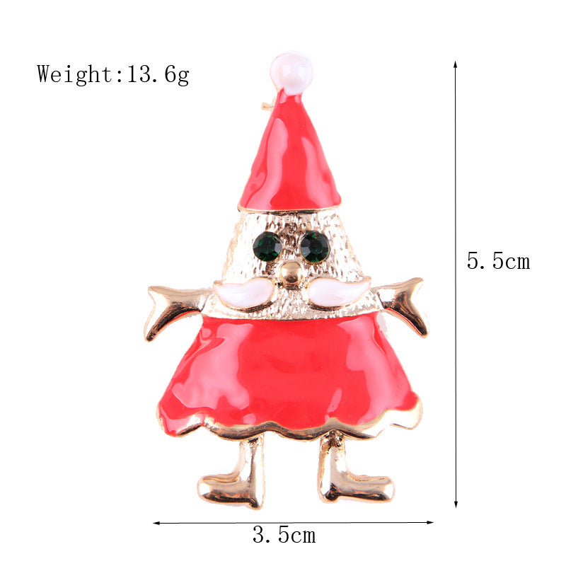 Women's Christmas Brooches Set - New Fashion Santa Tree Reindeer Wreath Snowflake Bell Pins - Image 11