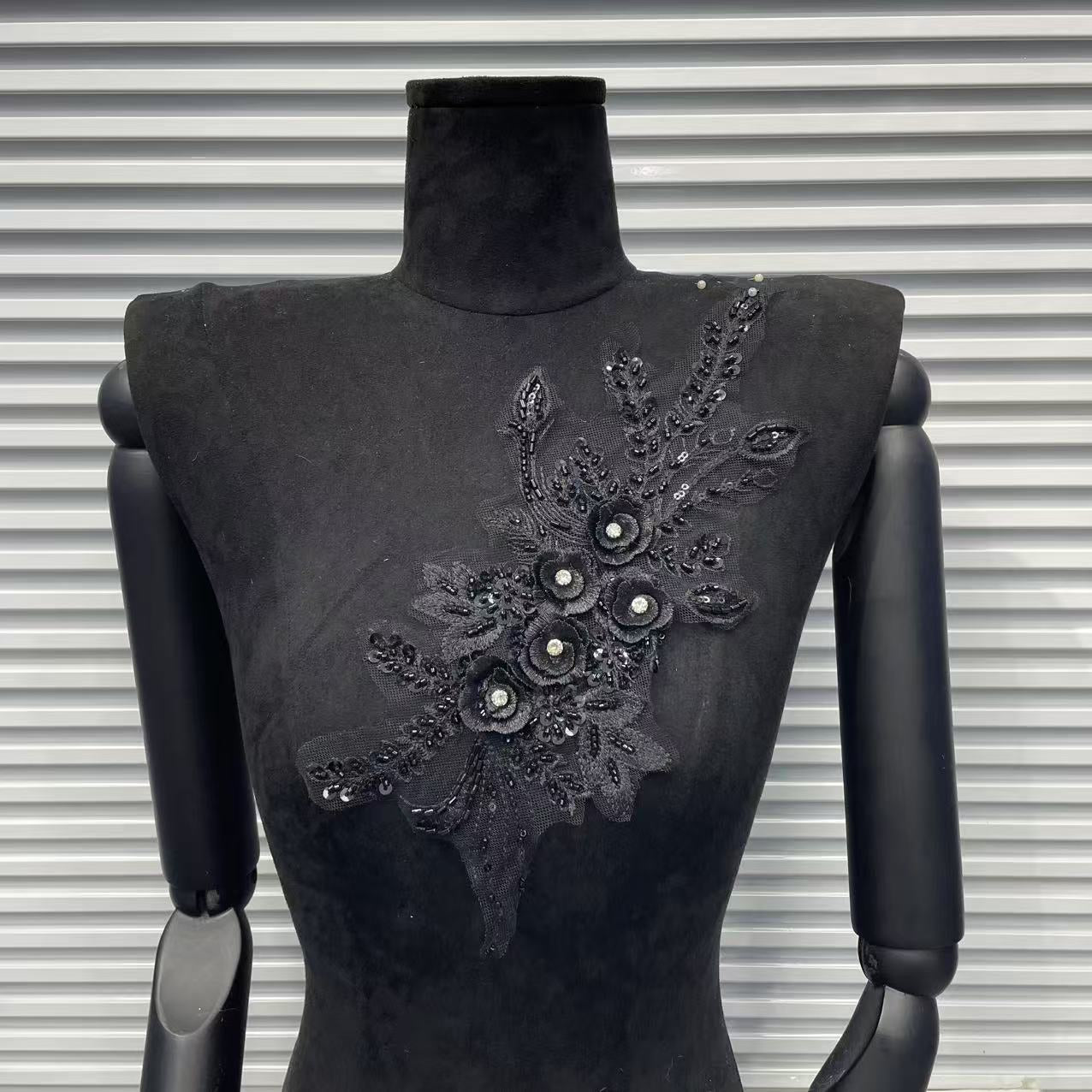 3D Embroidered Floral Lace Appliqué | Wedding Dress Trim - Image 7