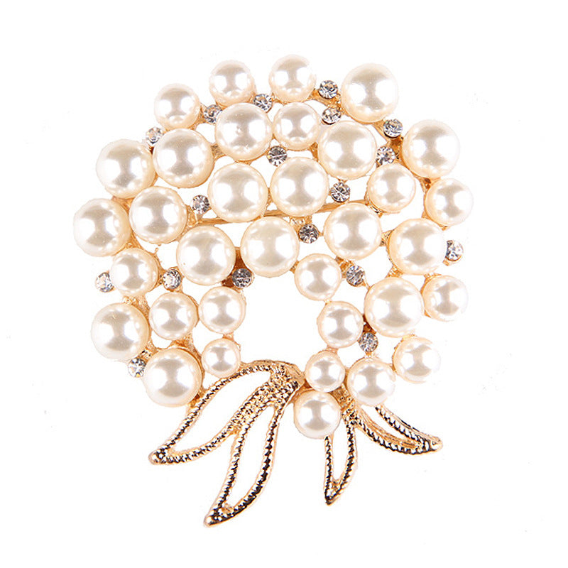 Korea style full pearl swan rhinestone flower brooch pin -women's fashion accessories - Image 60