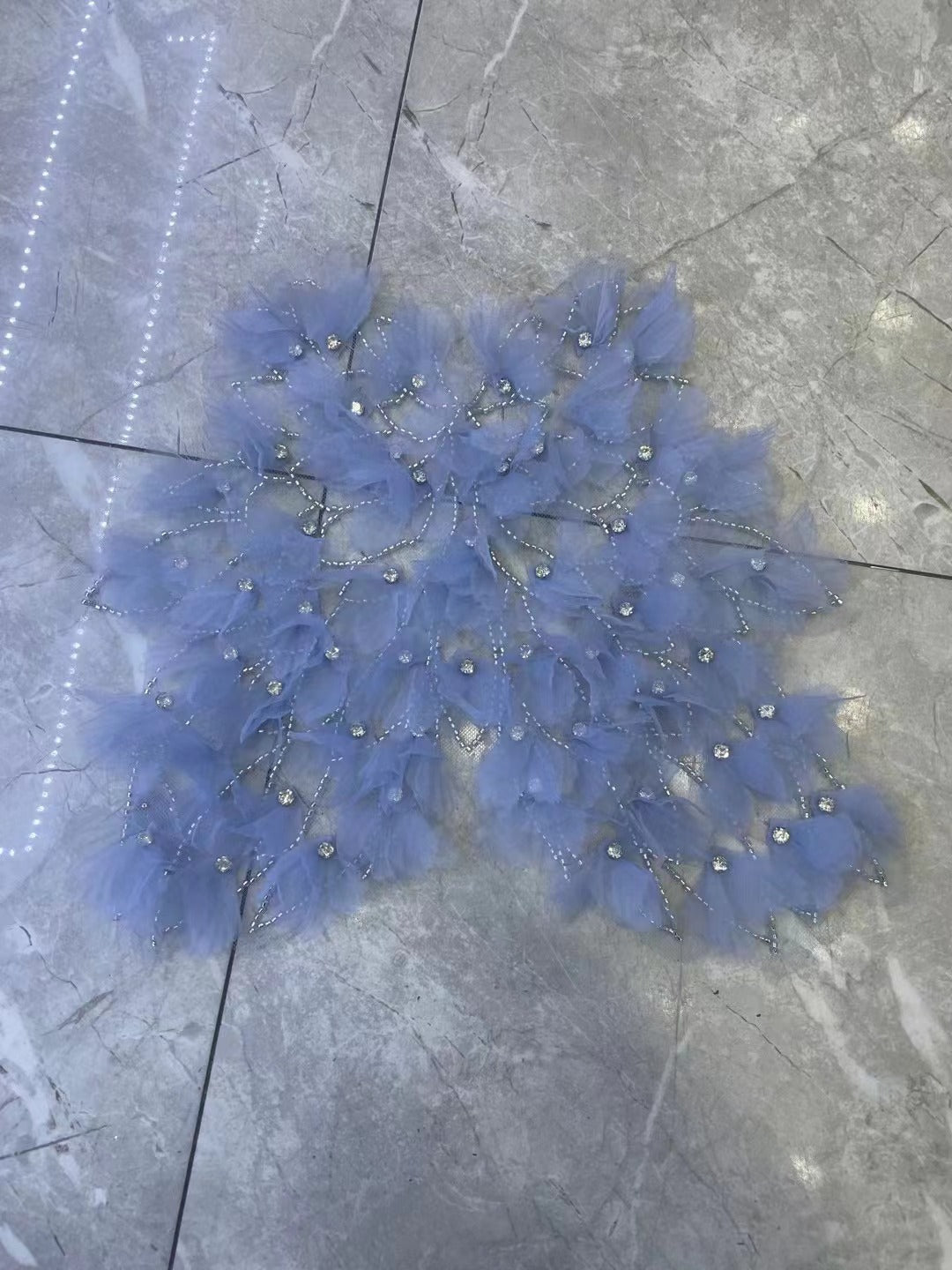 Ultra-Embellished Boho-Chic Bustier Floral Appliqué – Heavy Beaded & Sparkling DIY Trim for Evening Gowns, Stage Costumes & Ethereal Bridal Fashion Accessories - Image 13