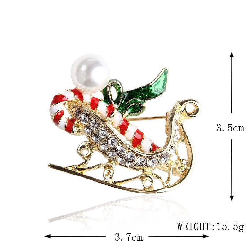 Women's Christmas Brooches Set - New Fashion Santa Tree Reindeer Wreath Snowflake Bell Pins - Image 44