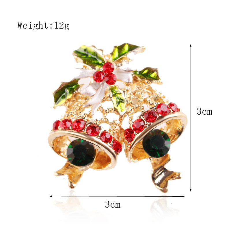 Women's Christmas Brooches Set - New Fashion Santa Tree Reindeer Wreath Snowflake Bell Pins - Image 16