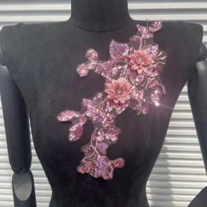 3D Floral Embroidered Appliqué for Wedding Dresses | Lace Trim Set