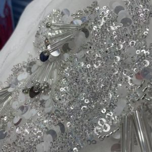 9mm Gold Glitter Background Fabric - Wedding & Event Decorative Sequins Sheet