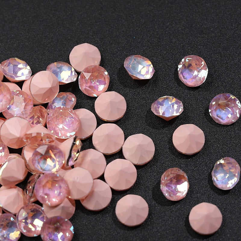 33-Facet 8mm Mocha Gradient Pointed-Back Nail Rhinestones – Mini Stacked Crystal Gems for DIY Manicure, Bag & Apparel Embellishments - Image 14