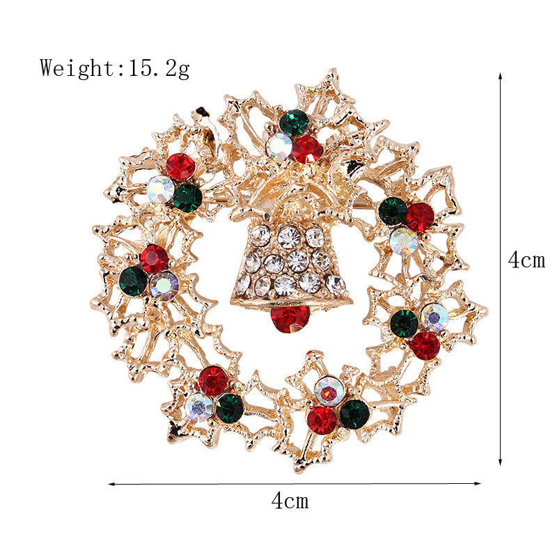 Women's Christmas Brooches Set - New Fashion Santa Tree Reindeer Wreath Snowflake Bell Pins - Image 42