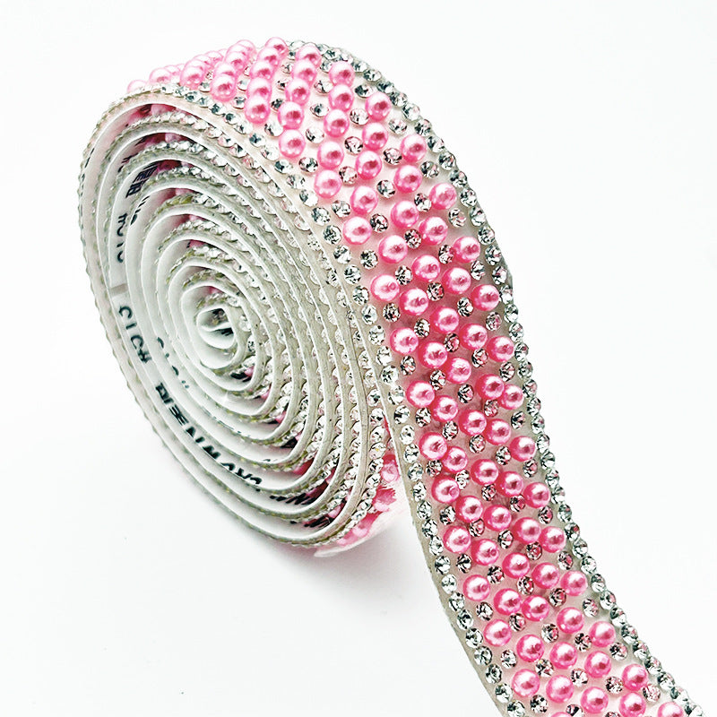 Pearl Rhinestone Strip, Self-adhesive Rhinestone Strip, Diy Jewelry Accessory, Shoe And Bag Decoration, Clothing Rhinestone Patch - Image 19