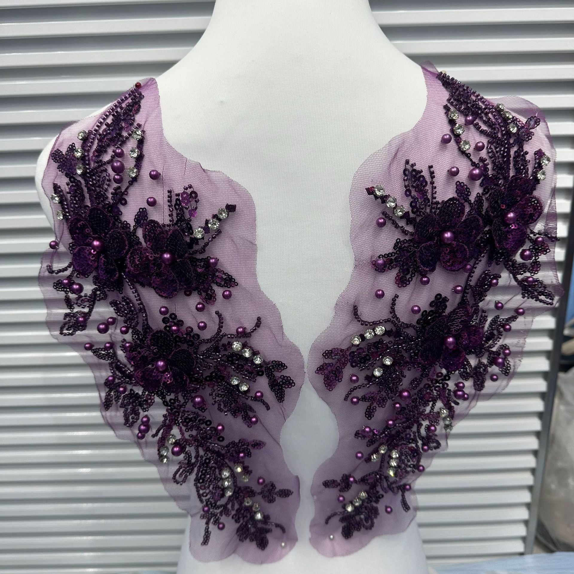 New Arrival Multi-Color Lace Embroidered Sequin Trim - DIY Bridal/Evening/Dance Costume Applique Lace Border - Image 12