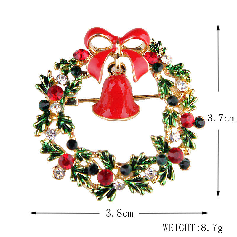 Women's Christmas Brooches Set - New Fashion Santa Tree Reindeer Wreath Snowflake Bell Pins - Image 52