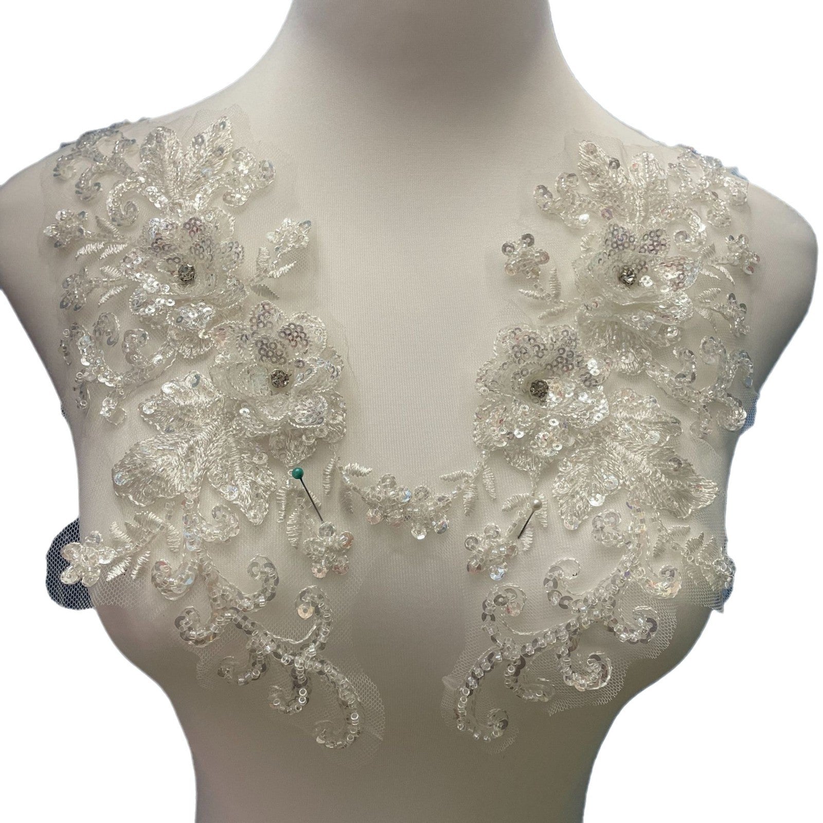 Multi-Color Large Floral Lace Applique - Hand-Sew DIY Embroidery Trim - Image 5