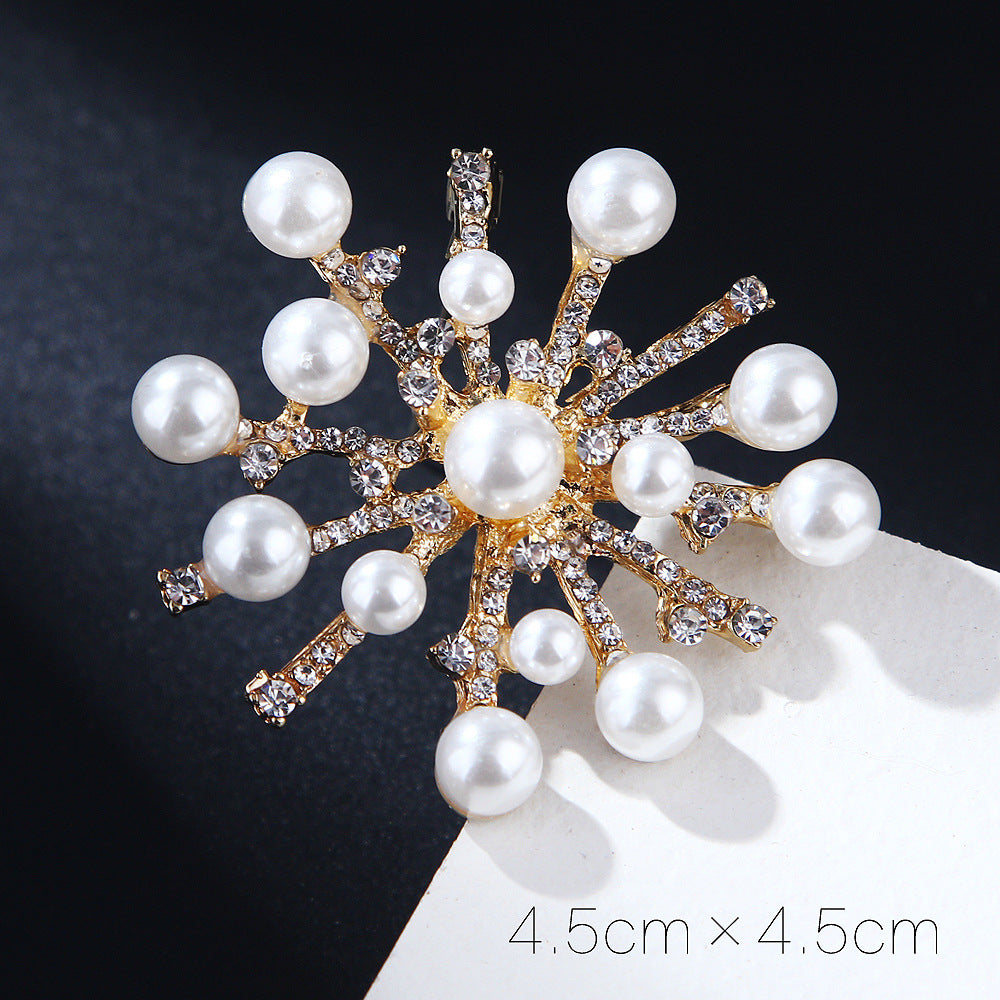 Korea style full pearl swan rhinestone flower brooch pin -women's fashion accessories - Image 59