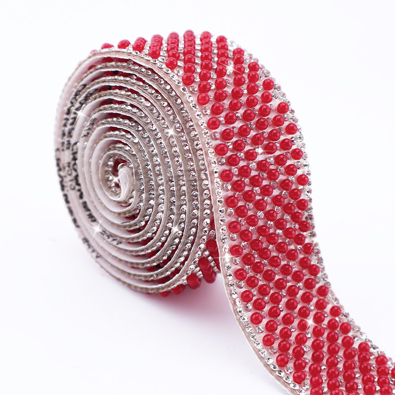 Pearl Rhinestone Strip, Self-adhesive Rhinestone Strip, Diy Jewelry Accessory, Shoe And Bag Decoration, Clothing Rhinestone Patch - Image 16