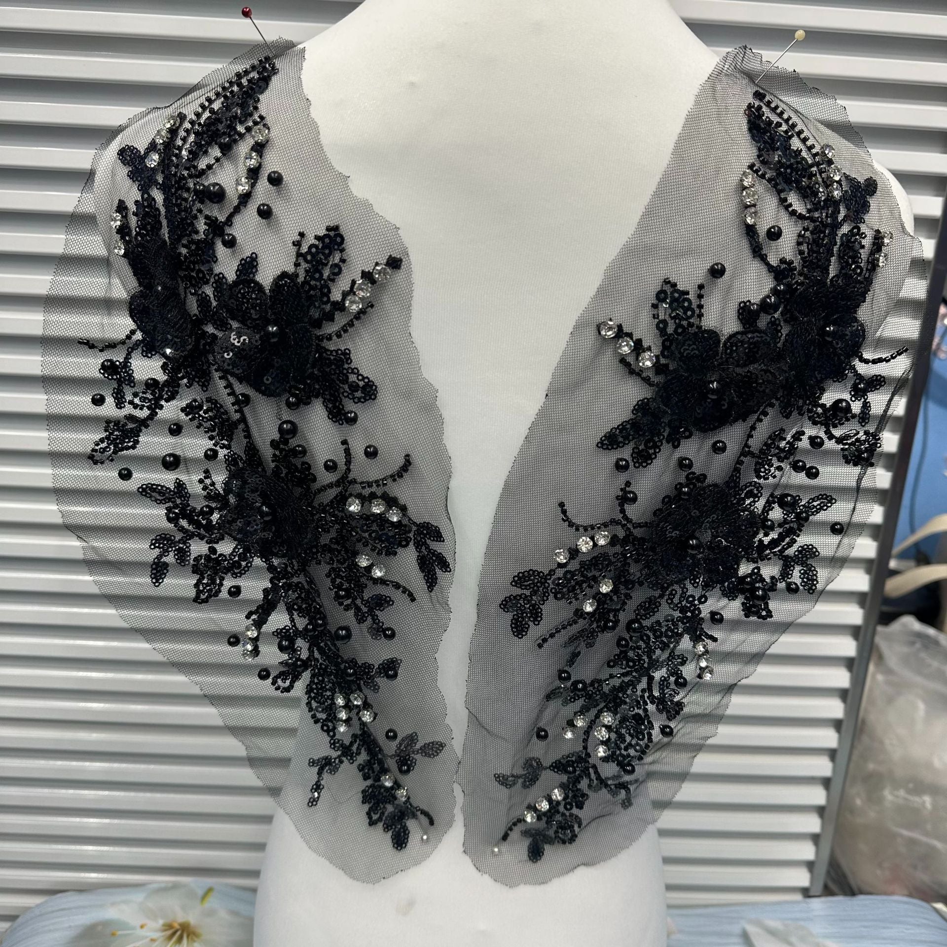 New Arrival Multi-Color Lace Embroidered Sequin Trim - DIY Bridal/Evening/Dance Costume Applique Lace Border - Image 7