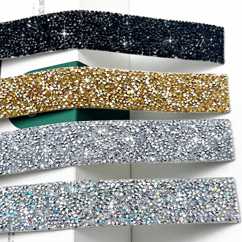 Resin rhinestone strip, self-adhesive rhinestone patch, clothing adhesive hot rhinestone DIY accessory rhinestone strip - Image 4