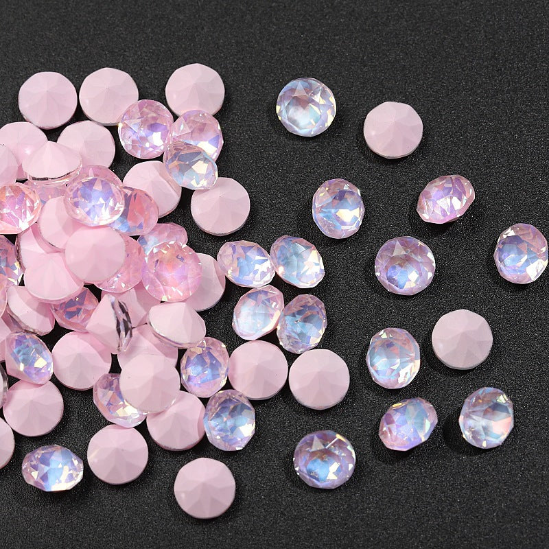 33-Facet 8mm Mocha Gradient Pointed-Back Nail Rhinestones – Mini Stacked Crystal Gems for DIY Manicure, Bag & Apparel Embellishments - Image 11