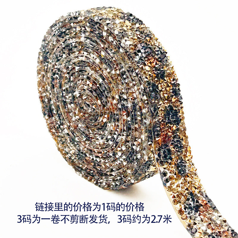 Resin rhinestone strip, self-adhesive rhinestone patch, clothing adhesive hot rhinestone DIY accessory rhinestone strip - Image 54