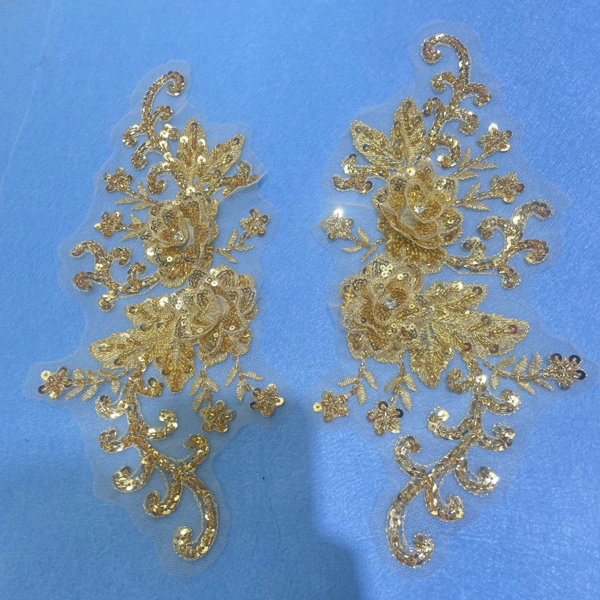 Multi-Color Large Floral Lace Applique - Hand-Sew DIY Embroidery Trim - Image 12