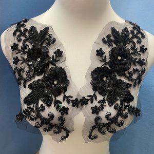 Multi-Color Large Floral Lace Applique - Hand-Sew DIY Embroidery Trim