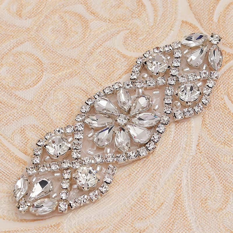 Crystal Rhinestone Appliques for Clothing & Footwear, Hot Fix Adhesive Crystal Patches, Water Diamond Embellishments for Bags, Hair Accessories & Jewelry Decoration - Image 3