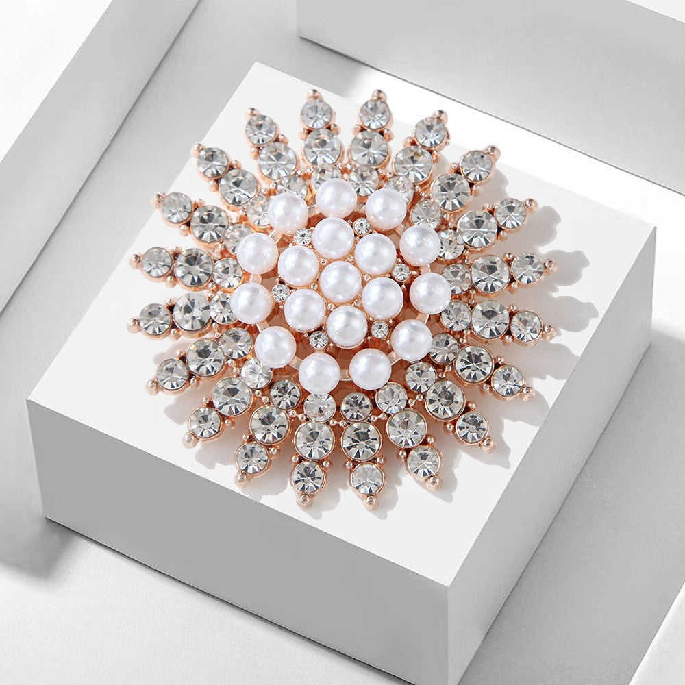 Korea style full pearl swan rhinestone flower brooch pin -women's fashion accessories - Image 40