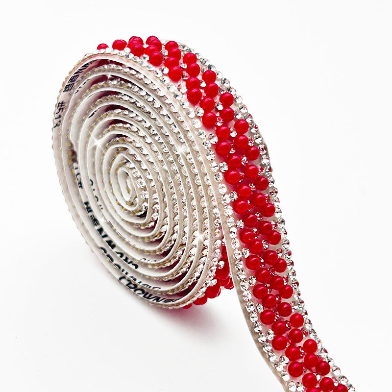 Pearl Rhinestone Strip, Self-adhesive Rhinestone Strip, Diy Jewelry Accessory, Shoe And Bag Decoration, Clothing Rhinestone Patch - Image 14