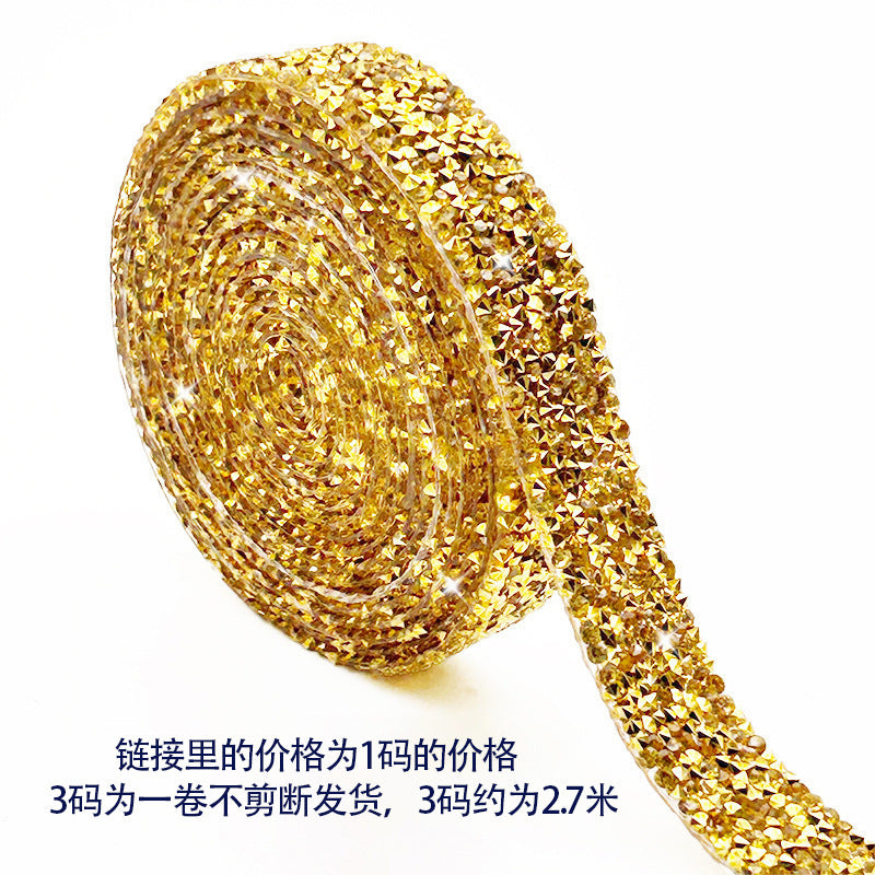 Resin rhinestone strip, self-adhesive rhinestone patch, clothing adhesive hot rhinestone DIY accessory rhinestone strip - Image 14