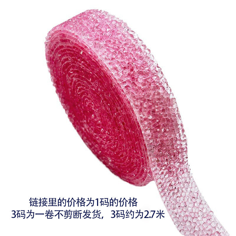 Resin rhinestone strip, self-adhesive rhinestone patch, clothing adhesive hot rhinestone DIY accessory rhinestone strip - Image 77