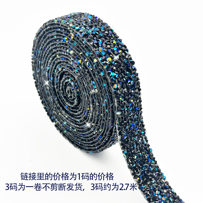 Resin rhinestone strip, self-adhesive rhinestone patch, clothing adhesive hot rhinestone DIY accessory rhinestone strip - Image 38