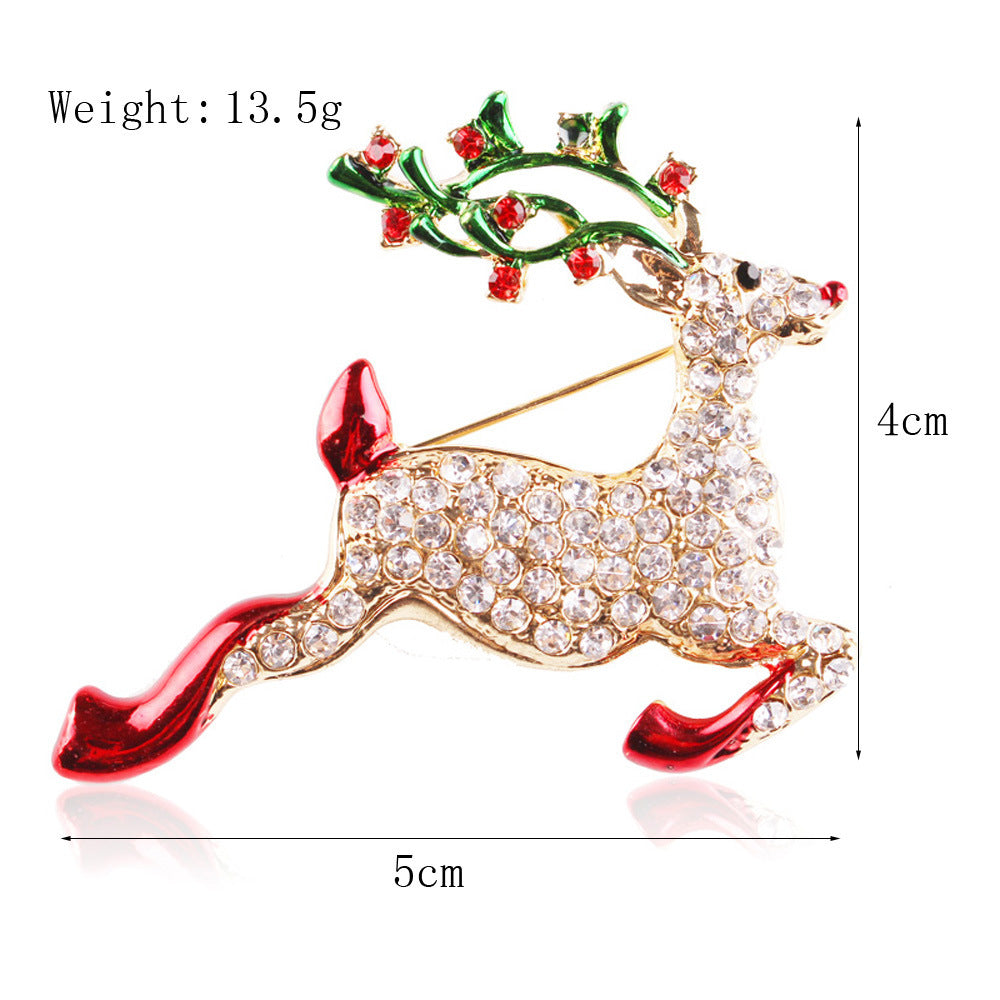 Women's Christmas Brooches Set - New Fashion Santa Tree Reindeer Wreath Snowflake Bell Pins - Image 15