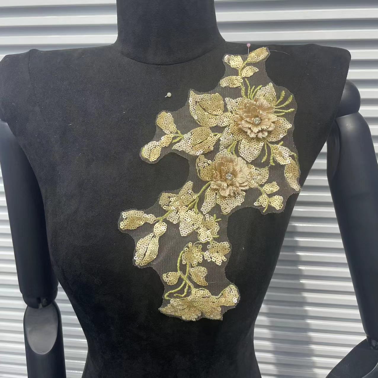 3D Floral Embroidered Appliqué for Wedding Dresses | Lace Trim Set - Image 4