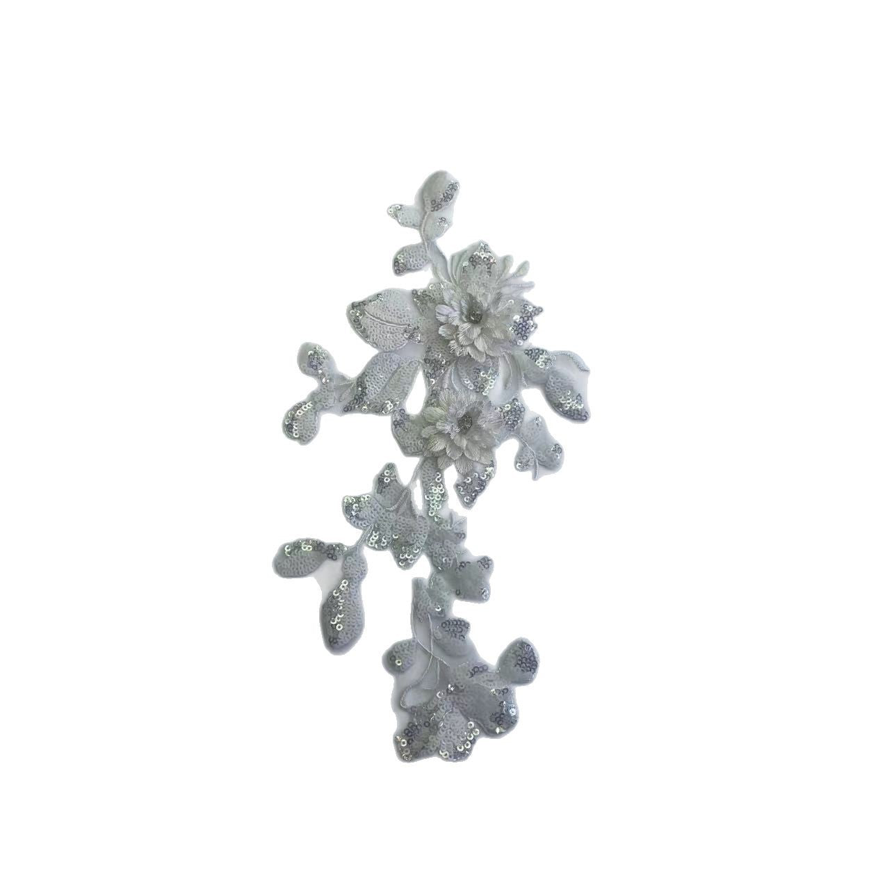 3D Floral Embroidered Appliqué for Wedding Dresses | Lace Trim Set - Image 5