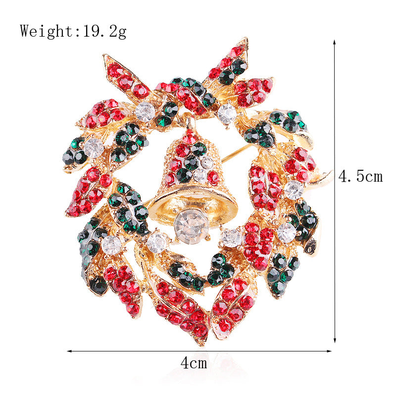 Women's Christmas Brooches Set - New Fashion Santa Tree Reindeer Wreath Snowflake Bell Pins - Image 17