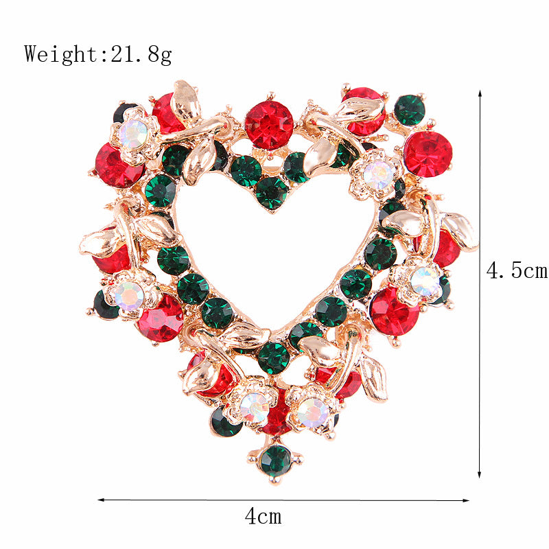 Women's Christmas Brooches Set - New Fashion Santa Tree Reindeer Wreath Snowflake Bell Pins - Image 9