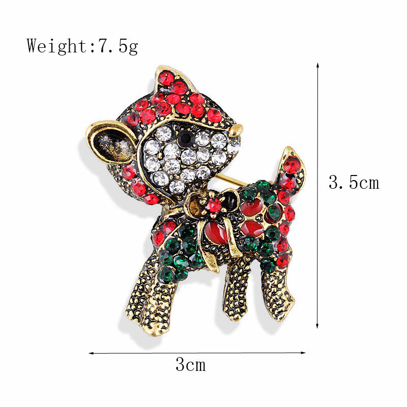 Women's Christmas Brooches Set - New Fashion Santa Tree Reindeer Wreath Snowflake Bell Pins - Image 34