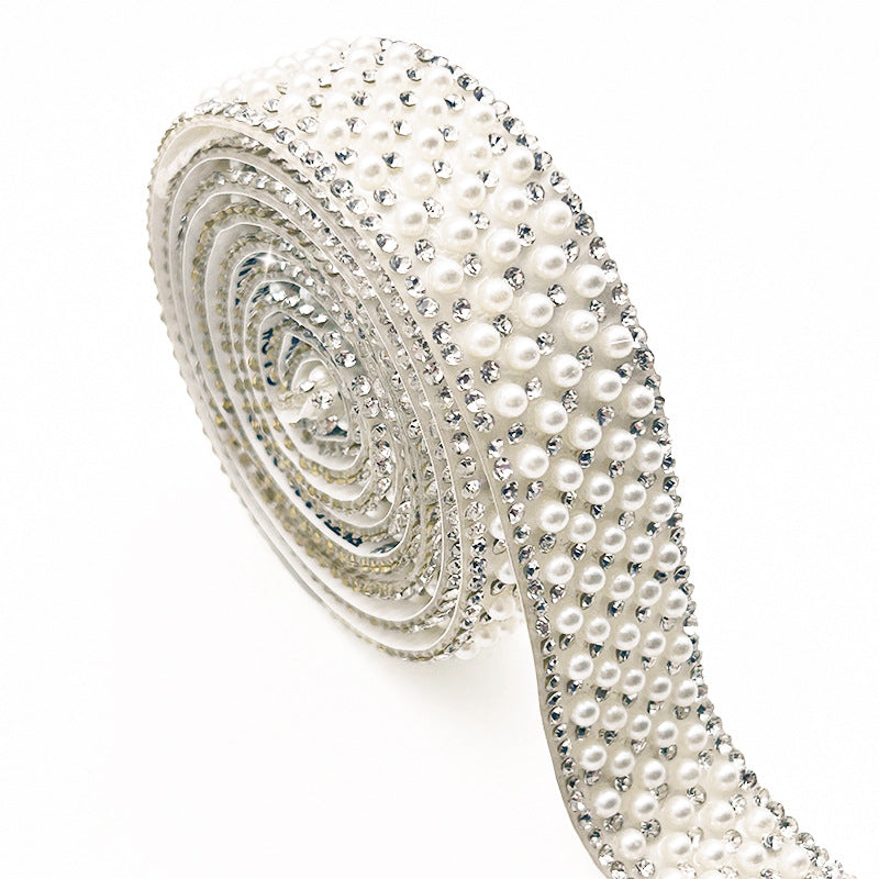 Pearl Rhinestone Strip, Self-adhesive Rhinestone Strip, Diy Jewelry Accessory, Shoe And Bag Decoration, Clothing Rhinestone Patch - Image 8