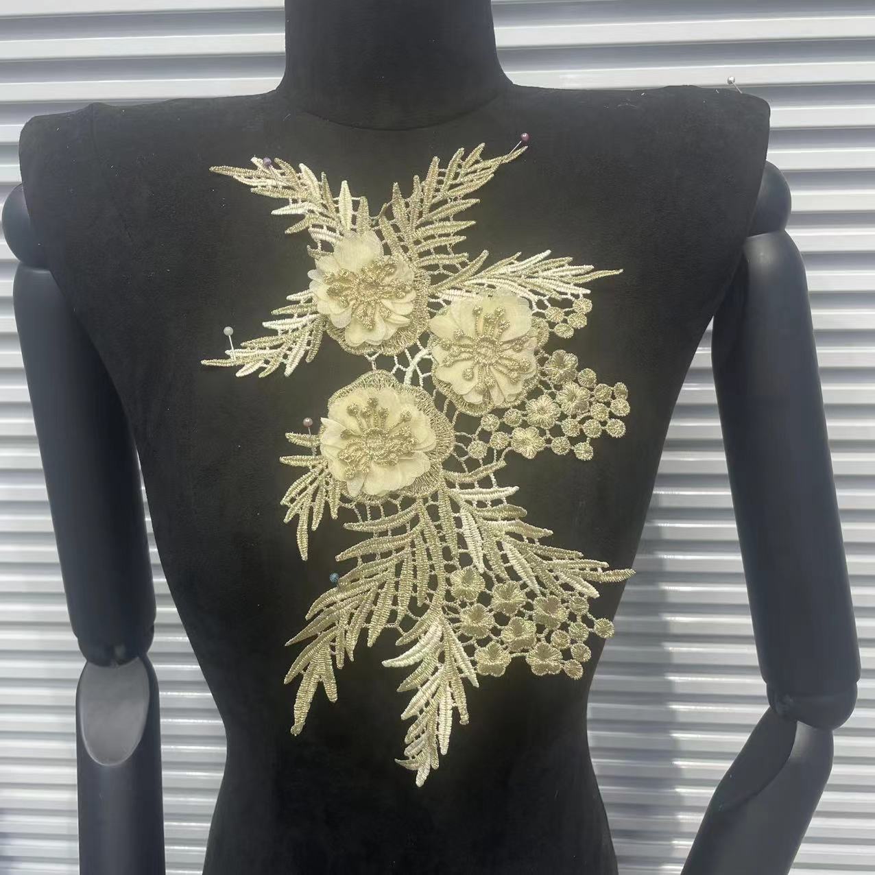 Sequins & Beaded Flower Lace Hollow - Out Embroidery Trim - DIY Collar Decor & Apparel Patch Accessories - Image 6