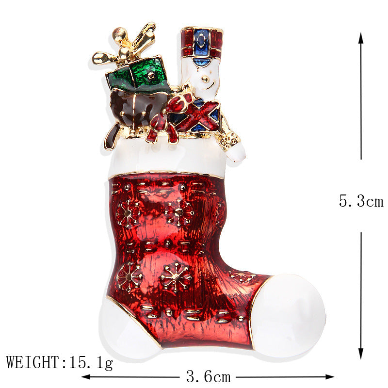 Women's Christmas Brooches Set - New Fashion Santa Tree Reindeer Wreath Snowflake Bell Pins - Image 54