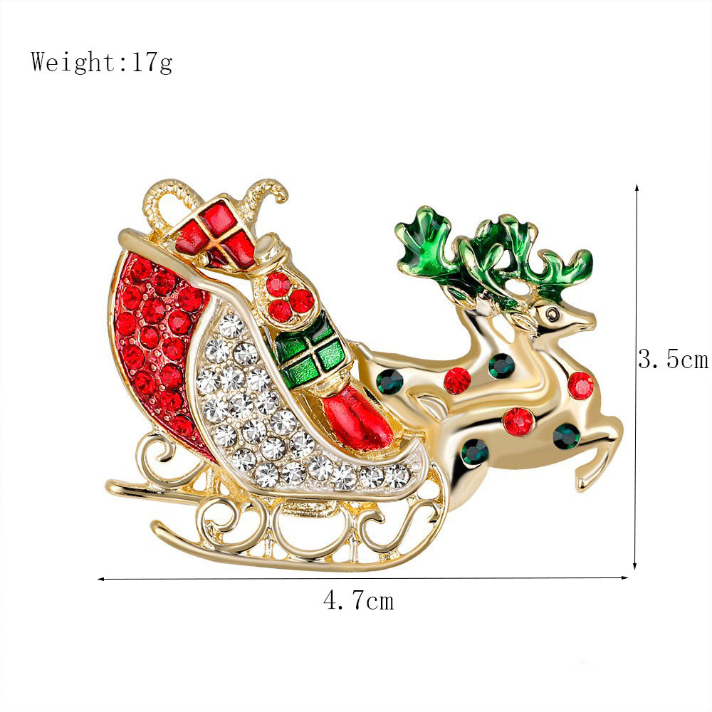 Women's Christmas Brooches Set - New Fashion Santa Tree Reindeer Wreath Snowflake Bell Pins - Image 35