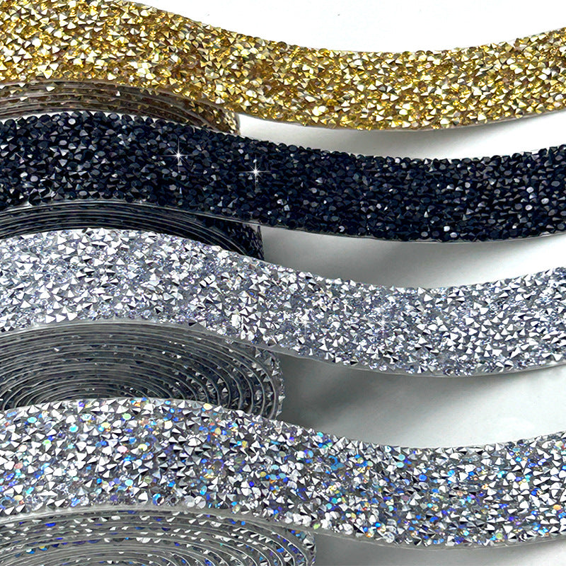 Resin rhinestone strip, self-adhesive rhinestone patch, clothing adhesive hot rhinestone DIY accessory rhinestone strip - Image 3
