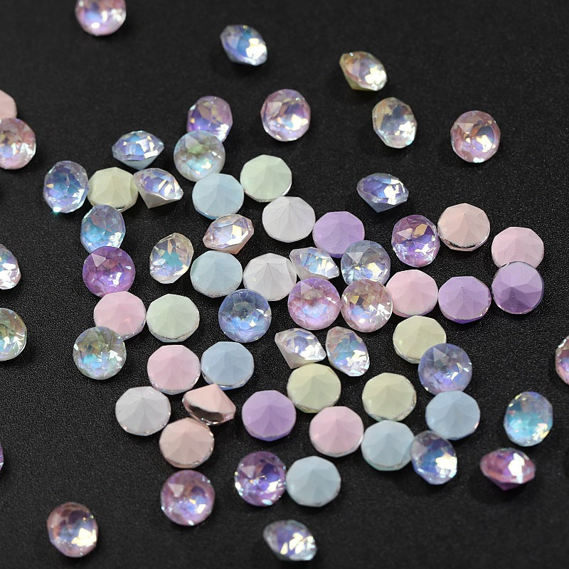 33-Facet 8mm Mocha Gradient Pointed-Back Nail Rhinestones – Mini Stacked Crystal Gems for DIY Manicure, Bag & Apparel Embellishments - Image 4