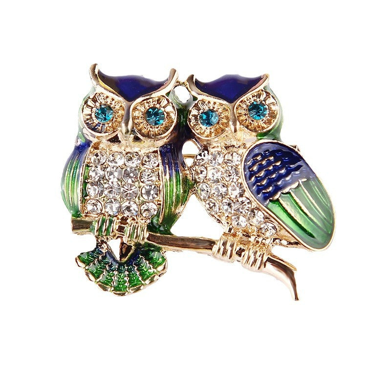 Quirky Twin Owl Brooch Pin - Creative Cartoon Kawaii Animal Jewelry, J-Korea Style Statement Accessory - Image 5