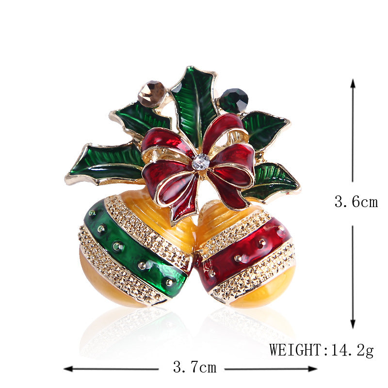 Women's Christmas Brooches Set - New Fashion Santa Tree Reindeer Wreath Snowflake Bell Pins - Image 45