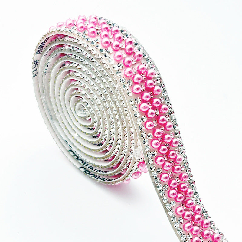 Pearl Rhinestone Strip, Self-adhesive Rhinestone Strip, Diy Jewelry Accessory, Shoe And Bag Decoration, Clothing Rhinestone Patch - Image 18