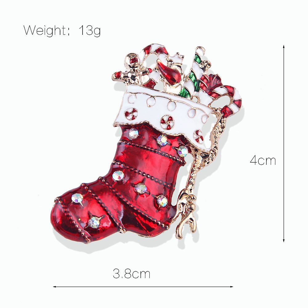 Women's Christmas Brooches Set - New Fashion Santa Tree Reindeer Wreath Snowflake Bell Pins - Image 62