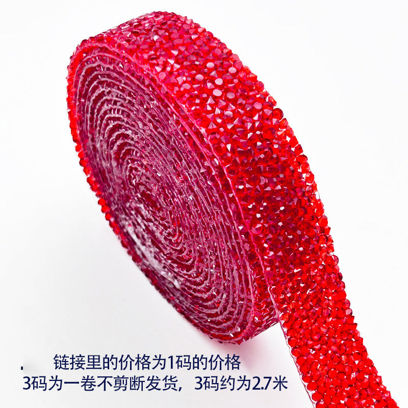 Resin rhinestone strip, self-adhesive rhinestone patch, clothing adhesive hot rhinestone DIY accessory rhinestone strip - Image 78