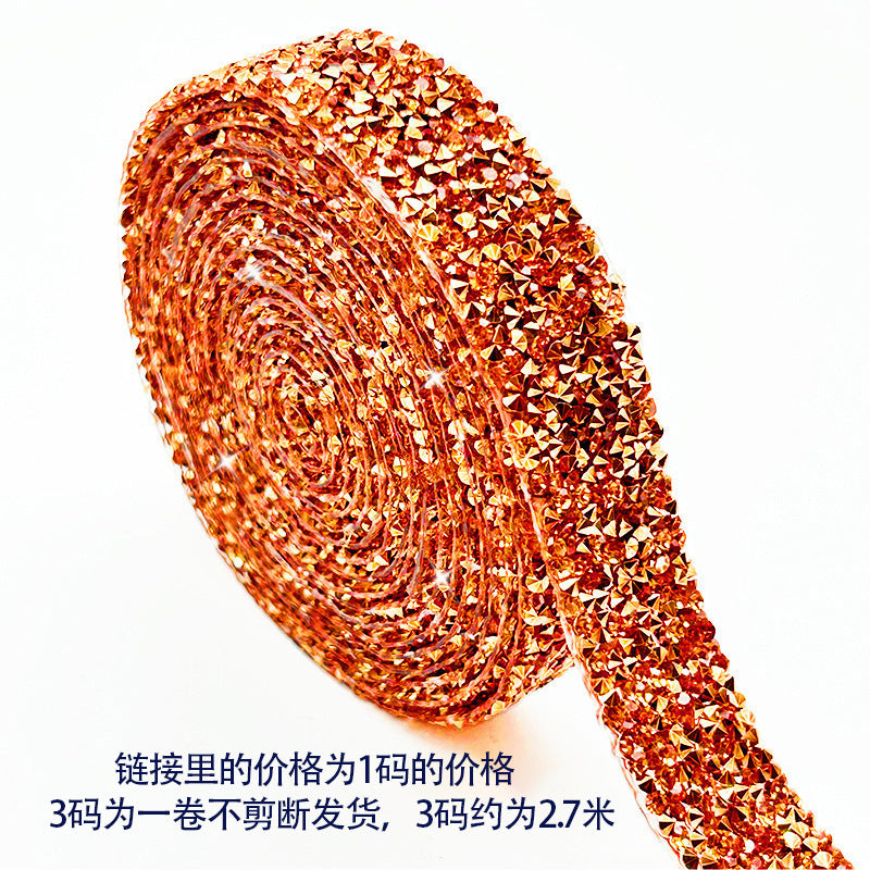 Resin rhinestone strip, self-adhesive rhinestone patch, clothing adhesive hot rhinestone DIY accessory rhinestone strip - Image 46